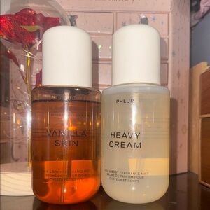 PHLUR Vanilla Skin & Heavy Cream Hair & Body Fragrance Mist Duo - White & Amber